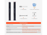 Garage Door Torsion Springs, Pair of 6.35 x 50.8 x 787 mmn, 16000 Cycles, Electrophoresis Black V952-CKMDH0250X2XWA4D1V0