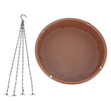 Bird Bath Hanging Bird Feeder Round Plastic Hanging Bird Feeder Tray Outdoor Bird Bath Tray Brown V1294-YM0703-3111230136911