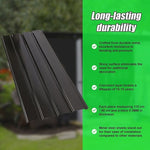 12 PCs Corrugated Roof Sheets Profile Galvanized Metal Roofing Carport Black V63-844551