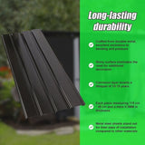 12 PCs Corrugated Roof Sheets Profile Galvanized Metal Roofing Carport Black V63-844551