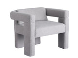 Artiss Armchair Accent Chair Lounge Sofa Couch Boucle Fabric Grey UPHO-K-ARM-TED-LG
