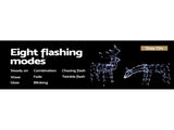 Jingle Jollys Christmas Lights 2 Pcs Reindeers 200 LED Decorations XMAS-MOT-2DEERS-MOV-WH