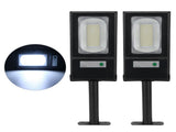 2Pcs 117LED Solar Light 50W Highlight Induction Street Lamp for Garden Courtyard White Light V1294-YM0901-3119210039811