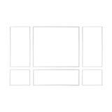 Wall Molding 3 Pack, Wainscoting Panels Kit, Lightweight Paintable Polystyrene, Easy to Install V952-QMSTJBYX2X1D4KCQL001V0