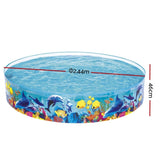 Bestway Kids Pool 244x46cm Round Above Ground Rigid Swimming Pools Undersea 2074L BW-POOL-KID-55031