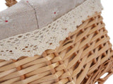 Wicker Picnic Basket Detachable Lining Vintage Spacious Capacity Hand Woven Basket for Camping V1294-YM0901-3111250051012