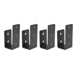4PCS Door Barricade Bracket Heavy Duty Steel Open Security Bar Holder U Bracket for Barn Shed Garage V1294-YM0901-3114230162611
