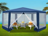 Instahut Gazebo2x2m Marquee Wedding Party Tent Outdoor Camping Mesh Wall Canopy Shade Gazebos Navy GAZEBO-WED-C-FG-222-NA