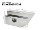 600mm Pair of Under Tray Undertray Tool Box Aluminium Alloy Underbody Toolbox V379-UTAFLAT600