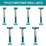 Woodworking Drill Bit Set Forstner 15-35mm Countersink Hex Shank Forstner Bits V465-86626