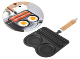 Sturdy Black Cast Iron Nonstick Frying Pan for Eggs and Burgers V1369-AZ3-W-09042