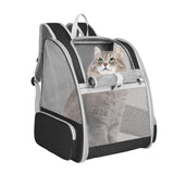 Black Breathable Pet Carrier Backpack - 35 x 29 x 41 cm Oxford Fabric Travel Bag with Mesh V888-ELOSUNG47427