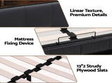 Artiss Queen Bed Frame with Gas Lift Storage LED Lights Charging Station Headboard with Open Shelf BFRAME-I-POLA-Q-BK-ABC