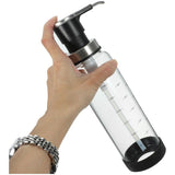Black Glass Kitchen Pump Dispenser for Syrup, Honey, Jam Storage with Stainless Steel and Practical V1192-AZ-W-22479