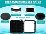 2 Pcs Deck Access Hatch Rectangle Boat Deck Hatch & Lid with 20 Screws Non Slip Surface for V1258-DP02-C-3039