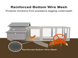 Samland Wooden Chicken Coop with Spacious Run Outdoor Waterproof Hen House for Multiple Chickens V1060-DCN2511