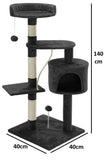 CARLA HOME 140cm Cat Tree for Indoor Cats with Plush Perch, Sisal Scratching Posts & Condo for LSB-36380