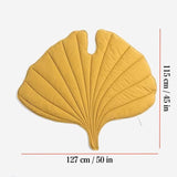 Cozy Leaf-Shaped Pet Mat for Dogs and Cats Multi-Use Plush Sleeping Pad, Warm Blanket, and Crate V1341-ZY-JXTNBF5D-YELLOW