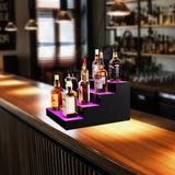 VEVOR LED Lighted Liquor Bottle Display Bar Shelf RF & App Control 406 mm 4-Step V952-ZTXLEDJPZSJ4YKGNLV3
