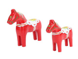2pcs Hand Painted Swedish Wooden Horse Figurine Dalecarlian Horse Ornaments for Home Wedding V1294-YM0901-3115240105211