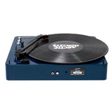 Gadhouse Brad MKII Record Player - Navy Bundled Crosley Record Storage Display Stand V398-GAD0104-BSS
