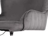 Desk Armchair - Home Office Swivel Chair Adjustable Height Seat PLUME GREY V274-FT-VOC-001BK-GY