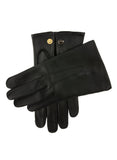 Dents Mens Sandhurst Three-Point Leather Unlined Officers Gloves in Black - 7.5 V563-5-1027-BLACK-7_5
