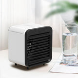 Portable Air Conditioner Fan 3 Speeds Cooling Humidifier Fan for Room Desk Bedroom Office White V1263-JX-7214-2