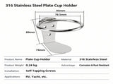 Versatile Stainless Steel Holder for RV Yacht Marine Boat Truck Home Use, Foldable Single Double V1341-ZY-9WEJEV52-E