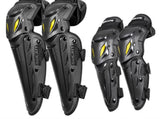 SULAITE CE Level 1 Certified 4 Piece Motorcycle Protective Gear Set Silver Knee Pads and Elbow V888-ELOSUNG41898