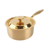 Stainless Steel Thickened Milk Pot with Lid Compound 3Layer Bottom Complementary Food PotGold V1294-YM0901-3118210121511