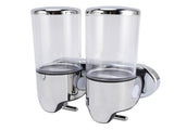 Wall Mount Soap Dispenser Double Cylinder 1000ml Manual Wall Mounted Bathroom Shower Pump Dispenser V1294-YM0901-3112250008513