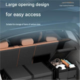 Black Car Boot Organiser - Foldable Waterproof Large Capacity Trunk Storage Box, Space Saving V888-ELOSUNG56023