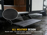 Heavy Duty Pull-Out Caravan Step, Folding Aluminium RV Step V1181-POS-SINGLE-BK