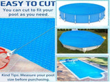 8 x ft Pool Hot Tub Solar, 16 Mil Heavy Duty Trimmable Floating Thermal Blanket Spa Bubble V1259-DP01-A-1157