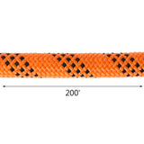 1.43cm Double Braid Polyester Rope 6096cm Nylon Pulling Rope 498.95kg High Force Polyester Load V952-DLSBZ16MMX61M0001V0