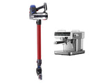 Devanti K7 Cordless Stick Vacuum Cleaner plus Coffee Maker Machine Espresso VAC-K7-RD-CM-06-SS