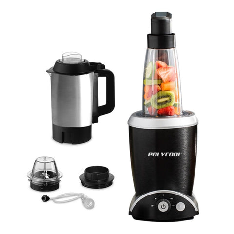 POLYCOOL 1000W 5in1 Vacuum Blender, 700ml Capacity, With Heating Jug and Grinder Cup V219-FODBLNPLYAV06