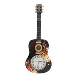Wall Clock Silent Simulation Ukulele Shaped Decorative Alarm Clock for Bedroom Student Dormitory V1294-YM0626-3115220139511