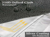 Lawn Mower Cover, 210D Oxford Cloth Heavy Duty Waterproof Lawn Mower Cover For Outdoor/Indoor With V1188-MS-227-2663