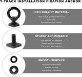 8 PCS T Track Mount Tie Down Anchor for Roof Rack, Heavy Duty 304 Stainless Steel M8 Rings, Bolt Eye V1188-ZC-LHJ-1428