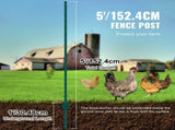 5 Feet Fence Post 10 Pack T-Post Heavy Duty Metal Fence Posts Green V952-WLLZJSK5YC10LFG33V0