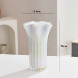 Nordic-Style Glass Vase - Elegant Fluted Flower Vase for Home Decor V888-ELOSUNG25577