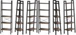 5 Tiers A-shaped Ladder Storage Shelf, Rustic, Brown V178-89596