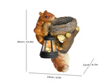 Solar Resin Squirrel Garden Light - Hanging Lantern Wall Decor with Warm LED, Outdoor Waterproof V888-ELOSUNG55523