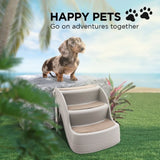 Furtastic Foldable Pet Stairs In Grey - 38cm Dog Ladder Cat Ramp PTS-EJE-434-GY