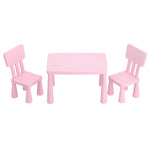 1 Keezi Kids Table and 2 Chairs Set Pink KTC-V-SQA-PL-PK