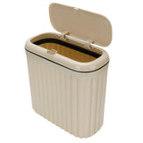 Slim Trash Can with Lid Bathroom Garbage Can with Pop Up Lid Waste Basket for Bathroom Kitchen V1294-YM0901-3117250028711