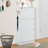 VEVOR Shoe Cabinet with 3 Flip Drawers, Shoe Storage Cabinet for Entryway, 23.6 x 9.33x 47.2 inch V952-FCXJ3C2028INQX03MV0