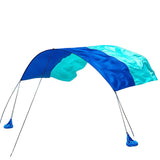 3x3m Blue Portable Wind-Powered Tent Sunshade Canopy Shelter with Sand Anchors for Family V888-ELOSUNG56749